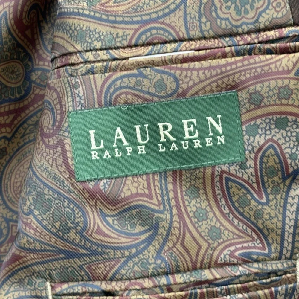Ralph Lauren Blazer Mens 44L Two Button Sport Coat Paisley Lined‎ Jacket Office